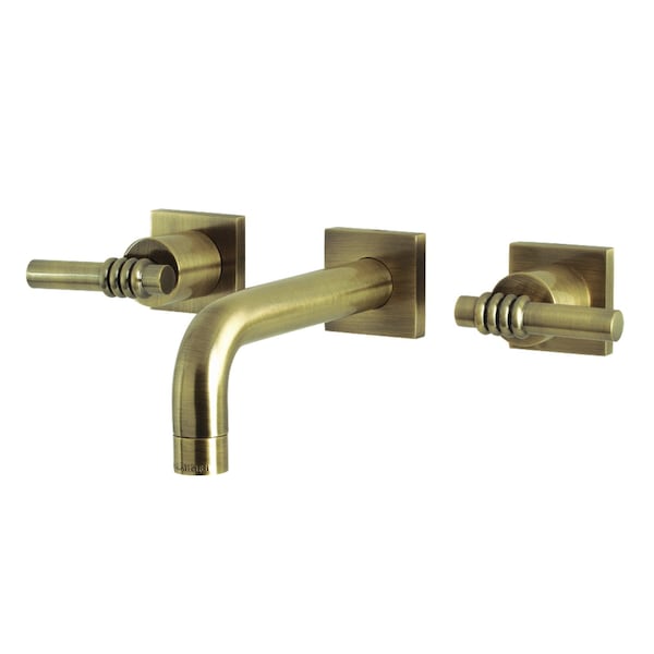 Kingston Brass KS6123ML Two-Handle Wall Mount Bathroom Faucet, Antique Brass KS6123ML - main
